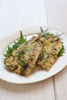 イワシの大葉パン粉焼き
