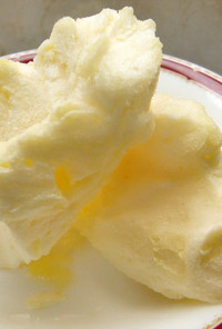 料理研究家の健康的なバニラアイスクリーム