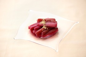 赤ずいきの酢の物
