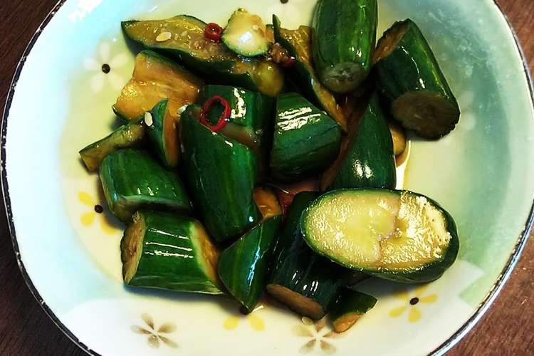 きゅうりの中華風漬物 レシピ 作り方 By 簡単料理師範ふじこ クックパッド