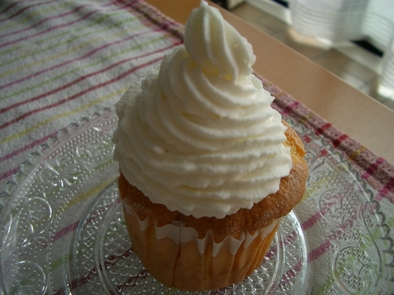 ダブルクリームで☆デコカップケーキの写真
