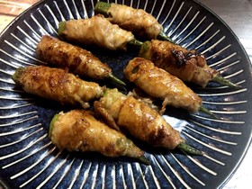 簡単 男の料理 久原のタレでオクラ肉巻き