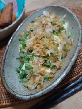 ニラ豆腐