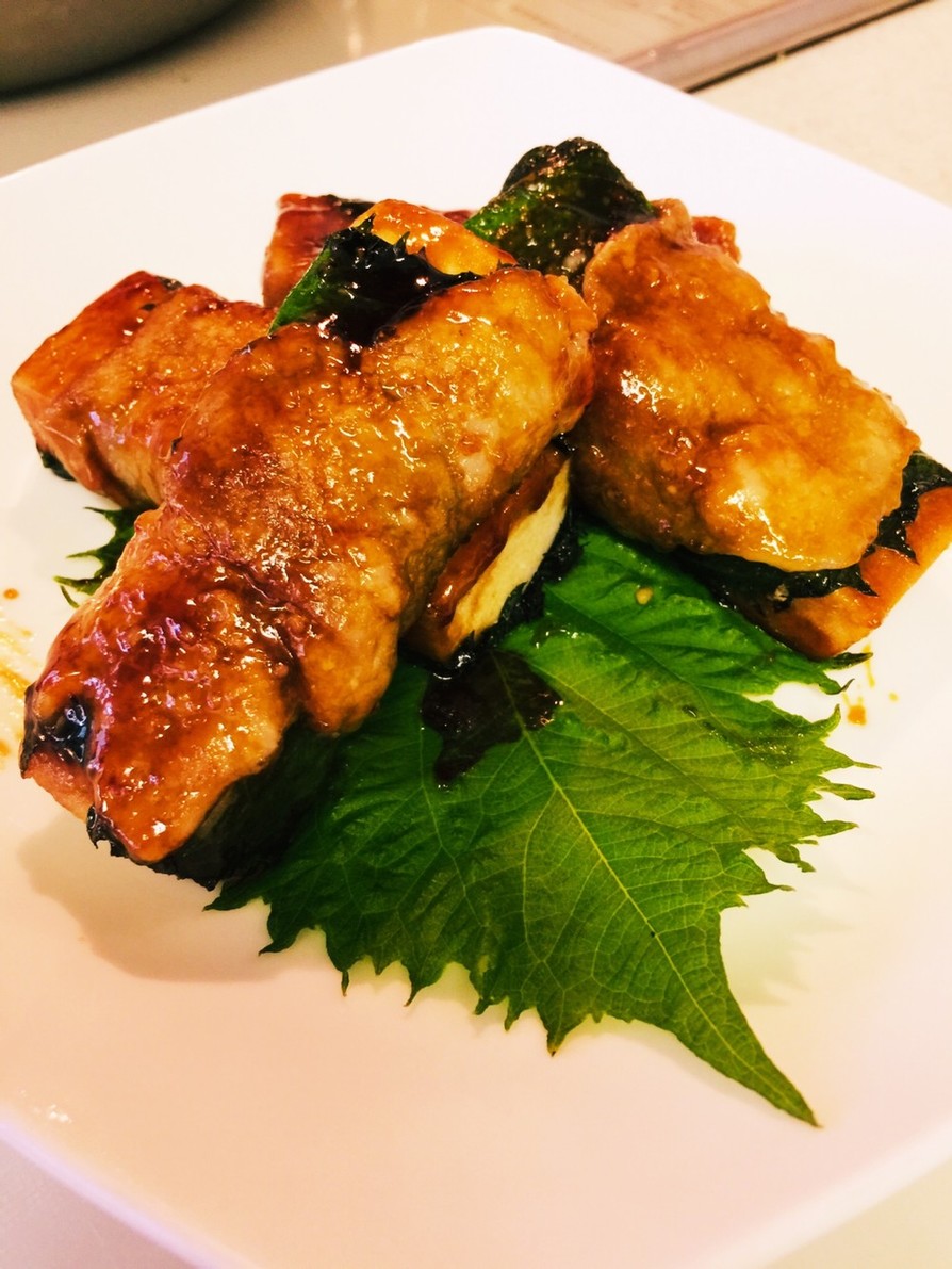 【ロカボ】高野豆腐の大葉豚バラ肉巻きの画像