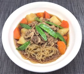 糖質オフ☆乾燥こんにゃくパスタで肉じゃが