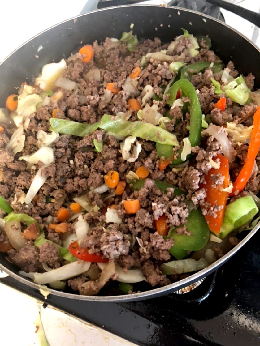 目分量でOK！牛ひき肉の野菜消費炒め by 半引きこもりJK 【クックパッド】 簡単おいしいみんなのレシピが358万品