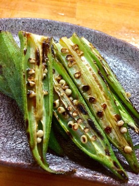 オクラのバターしょうゆ焼き