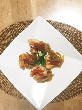 鶏胸肉の梅醤油焼き