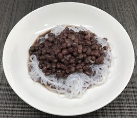 糖質オフ☆乾燥こんにゃくパスタでぜんざい