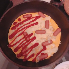 フライパンオム
