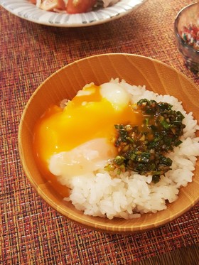辛味ニラと温泉玉子のTKG(o^^o)♪