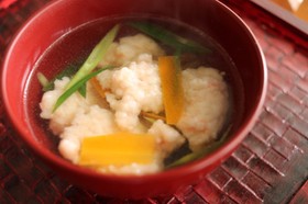 えび鶏団子のお吸物