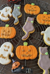 かぼちゃのハロウィンアイシングクッキー