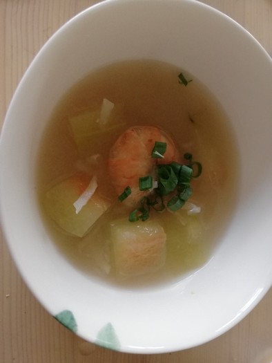 西瓜の皮・海老・甘酒入りスープの写真