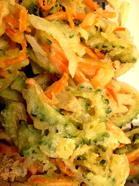 ゴーヤ入り野菜のかき揚げ☆