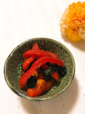 ピーマンのこくうま海苔和え
