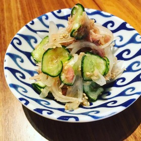 玉ねぎきゅうりツナのさっぱり酢の物