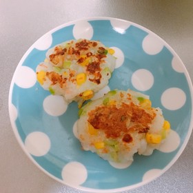 離乳食完了期☆エビとはんぺんのおやき