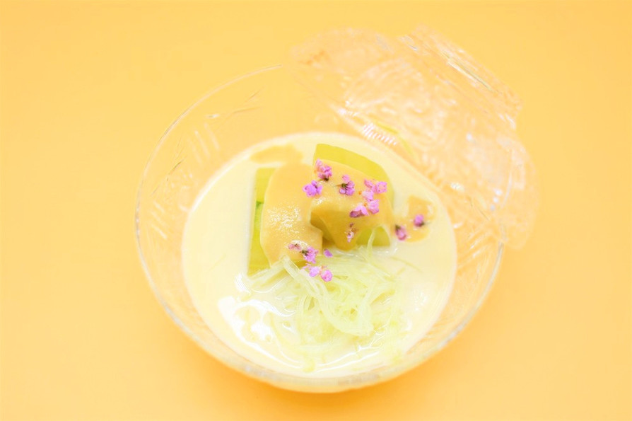 加賀太胡瓜の豆乳冷汁 胡麻風味仕立ての画像