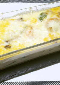 海老と野菜のグラタン風スープ