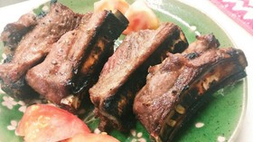 魚焼きグリルで簡単スペアリブ