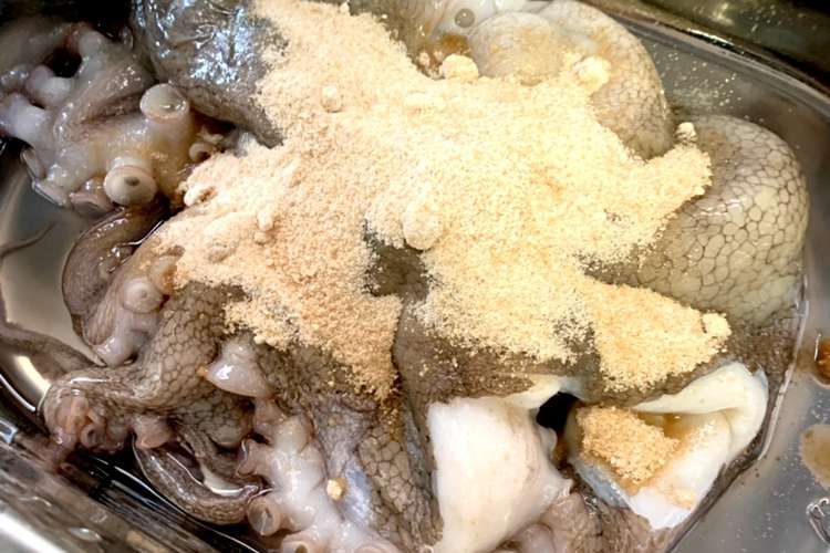 生ダコの意外なぬめり取り レシピ 作り方 By 土の香菜園 クックパッド 簡単おいしいみんなのレシピが360万品