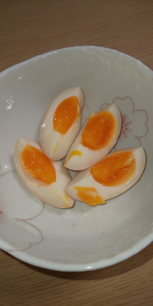 煮卵(めんつゆ2倍濃縮使用)の画像