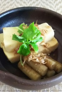 ゴボウと高野豆腐の炊き合わせ