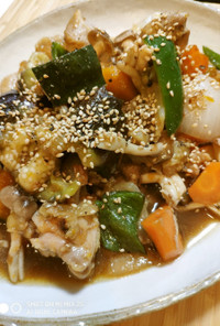 鶏&カラフル野菜甘酢炒