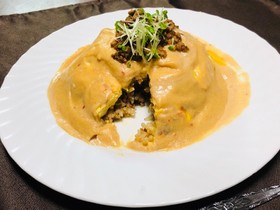豆乳坦々オムライス