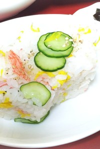 蟹と菊の混ぜ寿司