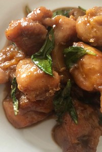 台湾風鶏肉とバジルの照り煮