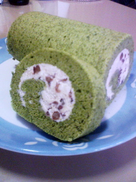 簡単!ふわっふわ〜な♪抹茶シフォンロール