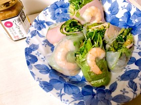 バーニャカウダ梅で食べる生春巻き