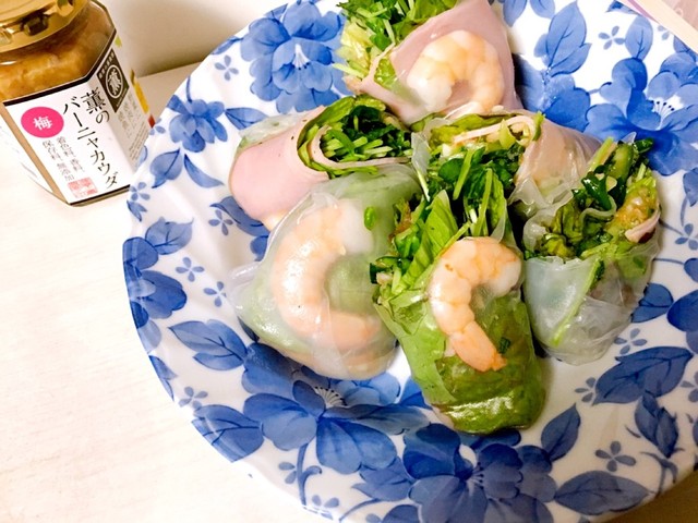 バーニャカウダ梅で食べる生春巻き レシピ 作り方 By 薫の黒にんにく クックパッド 簡単おいしいみんなのレシピが366万品
