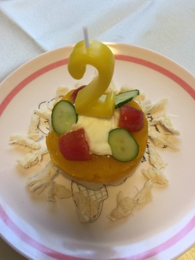 ワンコが喜ぶケーキ風ランチ(記録)
