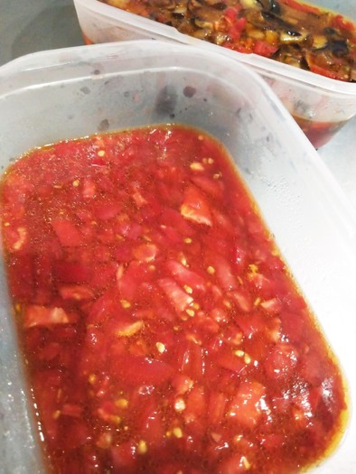 冷製トマトパスタのタレ！ぽん酢で‼作置きの写真