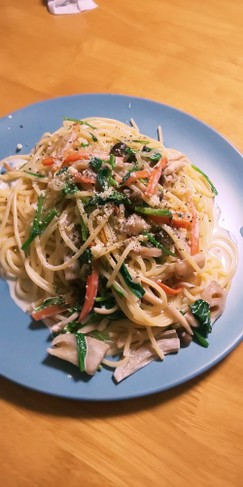 リメイク きんぴられんこんクリームパスタ