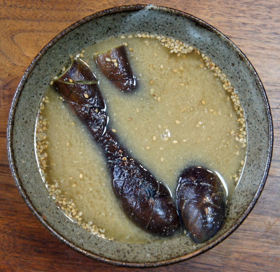 滋賀の泥亀汁（茄子の味噌汁風）の画像