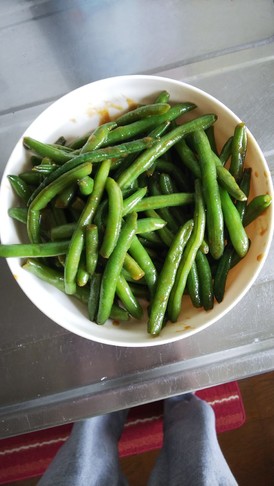 いんげん豆のしょうが醤油炒め