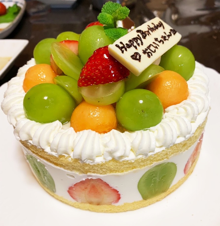 シャインマスカット☆メロンのムースケーキの画像