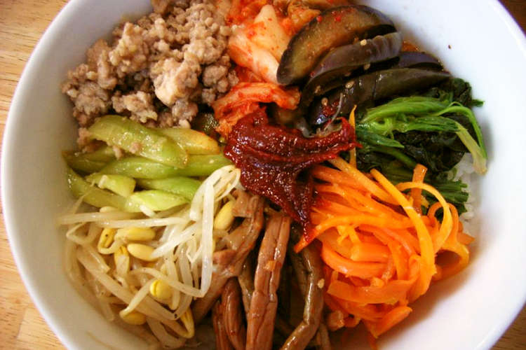 韓国料理の定番 彩り鮮やか ピビンパ レシピ 作り方 By のろにゃんこ１３ クックパッド 簡単おいしいみんなのレシピが360万品