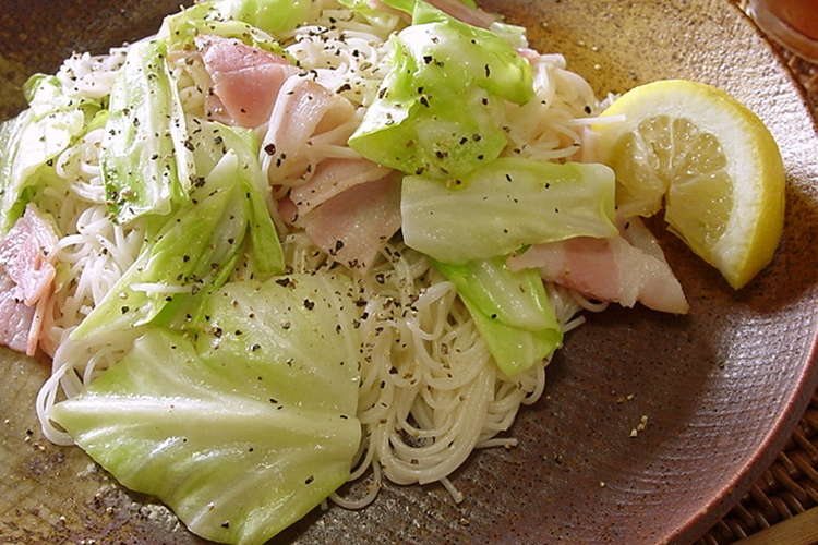 １人素麺 キャベツとベーコンのパスタ風 レシピ 作り方 By ラビー クックパッド 簡単おいしいみんなのレシピが354万品