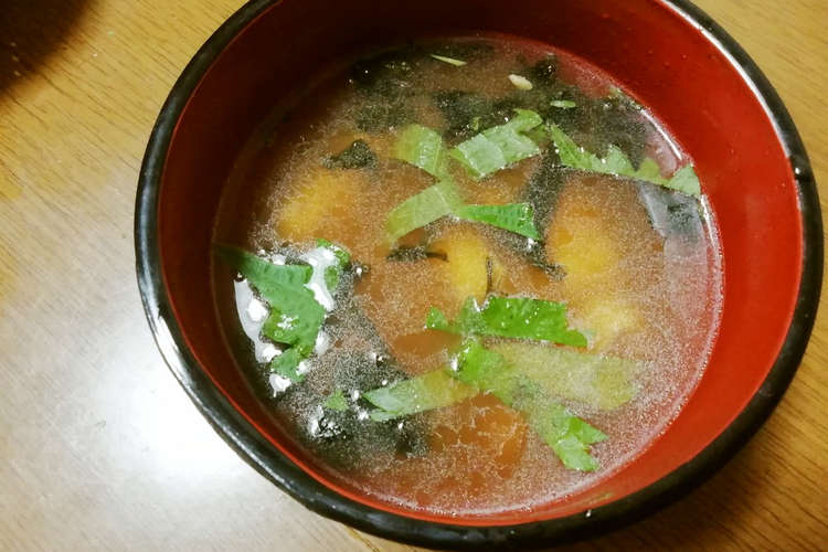 大葉とアオサの味噌汁 レシピ 作り方 By あ ちゃん家の食卓 クックパッド