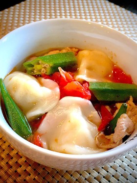 水餃子入り!夏野菜の豚汁
