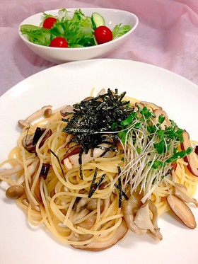 きのこ たくさん!ガーリック和風パスタ
