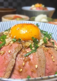 簡単！ローストビーフ丼❀(牛たたき丼)