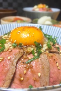 簡単！ローストビーフ丼❀(牛たたき丼)