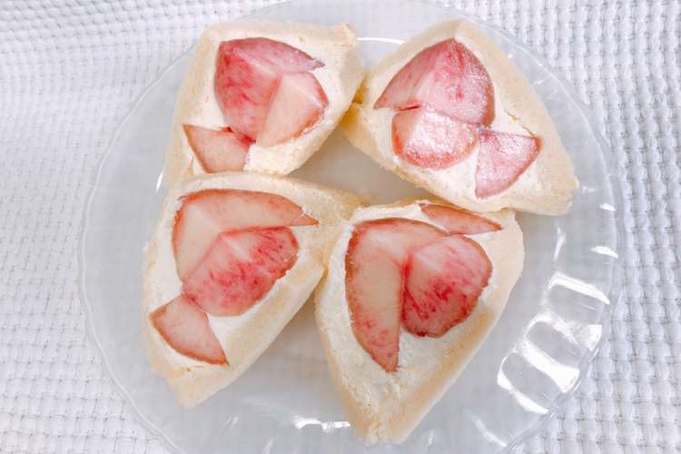 おもてなしにも 桃のミニサンドイッチ レシピ 作り方 By Maiko218 クックパッド 簡単おいしいみんなのレシピが356万品