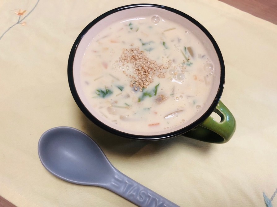 ヘルシー 豆乳スープの画像